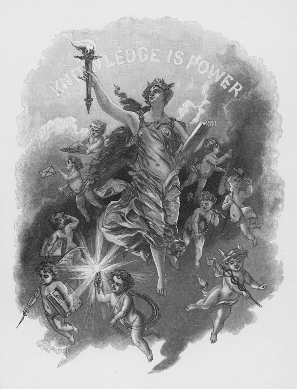 Knowledge is Power (engraving) 作者 美国学校