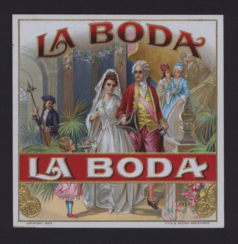 La Boda，雪茄标签（色谱法） 作者 美国学校