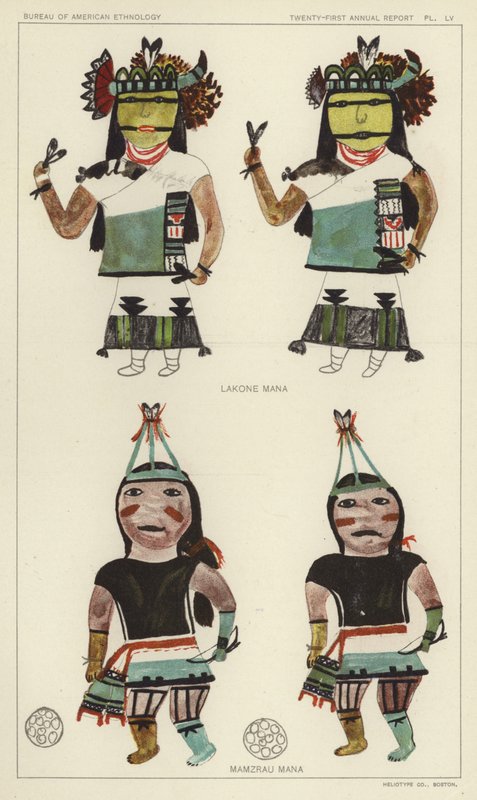 拉科内马纳、马姆兹劳马纳（彩色石版画） 作者 美国学校