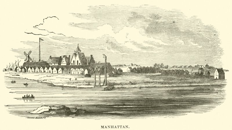 Manhattan (engraving) 作者 美国学校