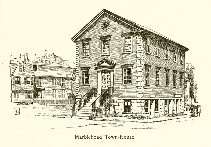 马布尔黑德市政厅（雕刻） 作者 美国学校