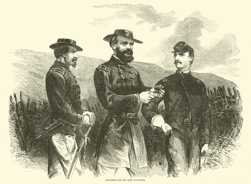麦克弗森和他的首席工程师，1863年5月 作者 美国学校