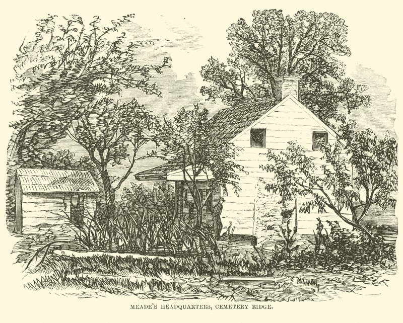 Meades总部，公墓岭，1863年7月 作者 美国学校