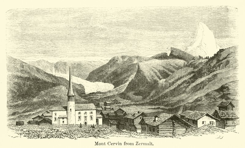 来自Zermalt的Mont Cervin 作者 美国学校