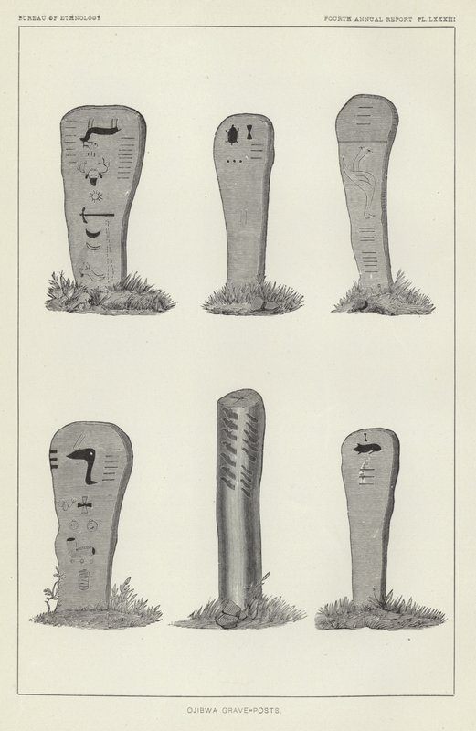 Ojibwa Grave-Posts 作者 美国学校