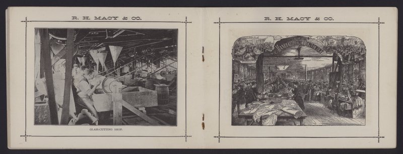 关于纽约R-H-梅西公司的小册子的页面，即梅西百货公司（平版印刷）。 作者 美国学校