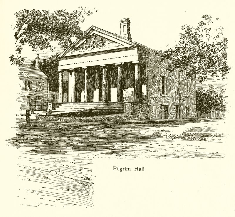 Pilgrim Hall，普利茅斯 作者 美国学校