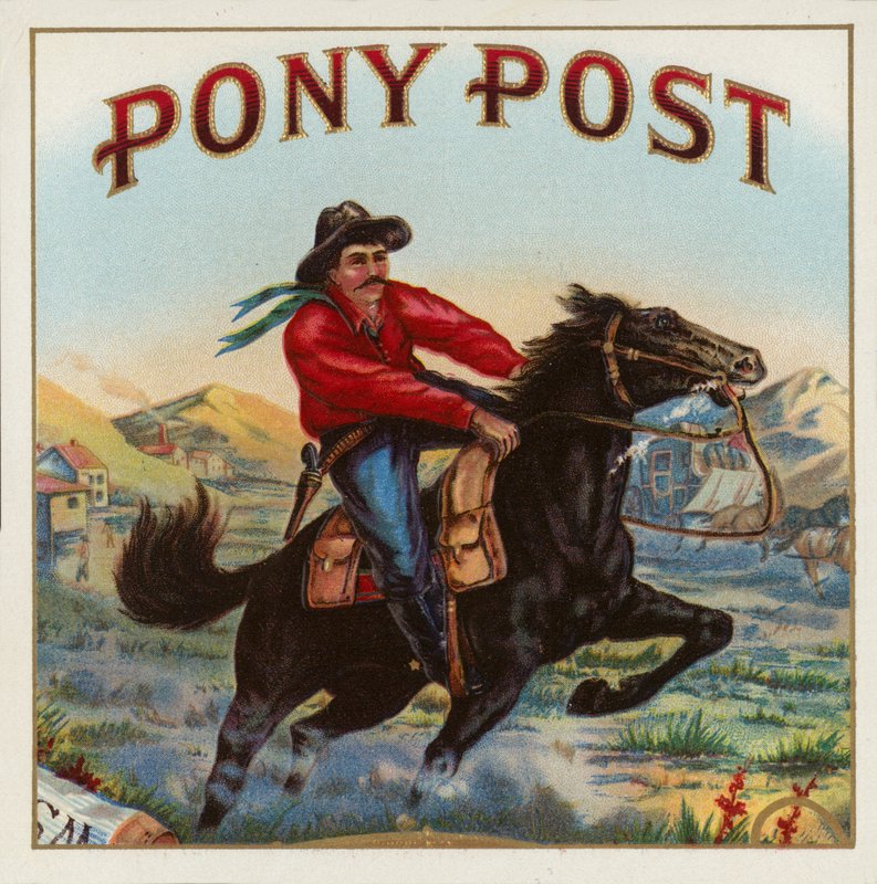 Pony Post  - 雪茄标签 作者 美国学校