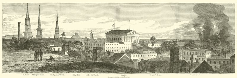 里士满，来自Gambles Hill，1865年4月 作者 美国学校