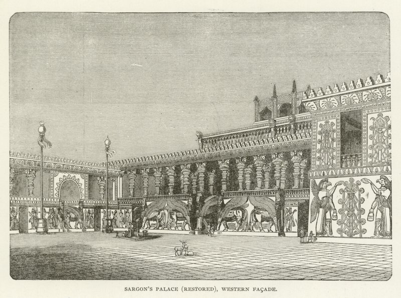 Sargons Palace（恢复），西立面 作者 美国学校