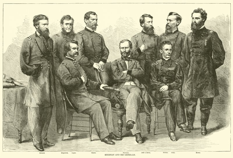 谢尔曼和他的将军，1864年11月 作者 美国学校