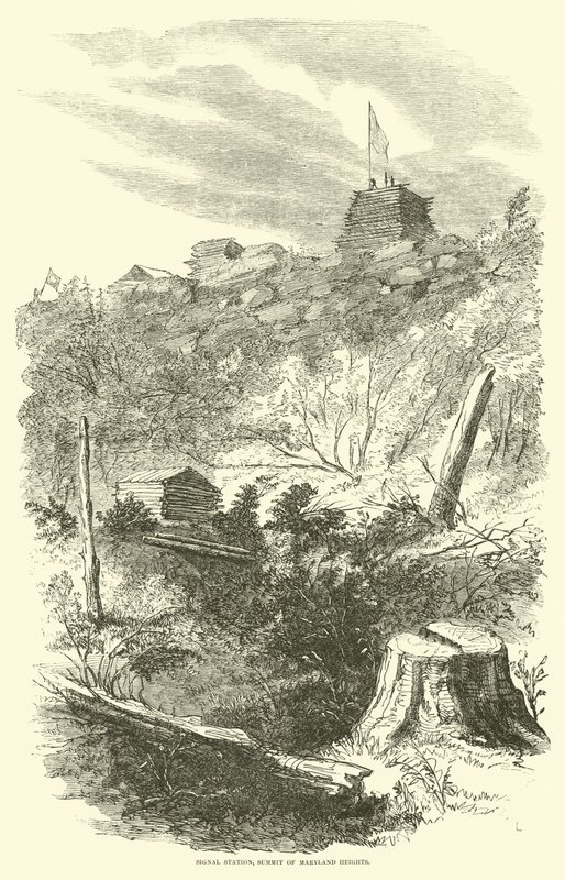 信号站，马里兰高地峰会，1862年9月 作者 美国学校