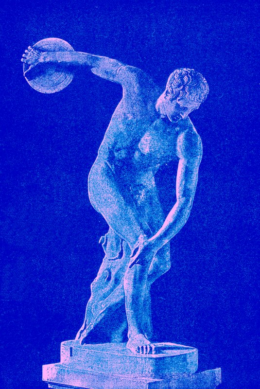 Diskobolos，Victor Duruy的希腊历史插图，1890年出版（数字增强图像） 作者 美国学校