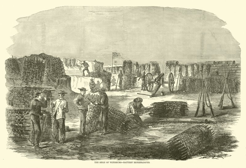 维克斯堡围城，电池Hickenlooper，1863年6月 作者 美国学校