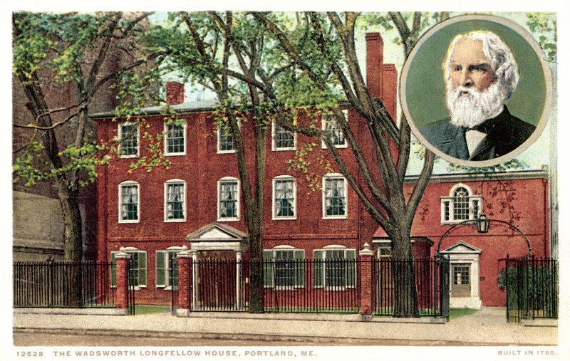 缅因州波特兰市的Wadworth Longfellow House 作者 美国学校