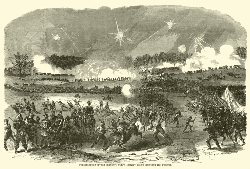 1863年5月，第十一军团的踩踏事件，贝里斯军团检查了追击 作者 美国学校