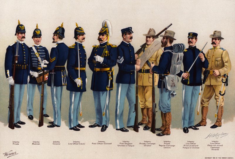 US Army, uniforms 作者 美国学校