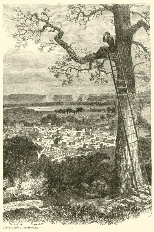 查塔努加和联邦营地的视图，1863年11月 作者 美国学校