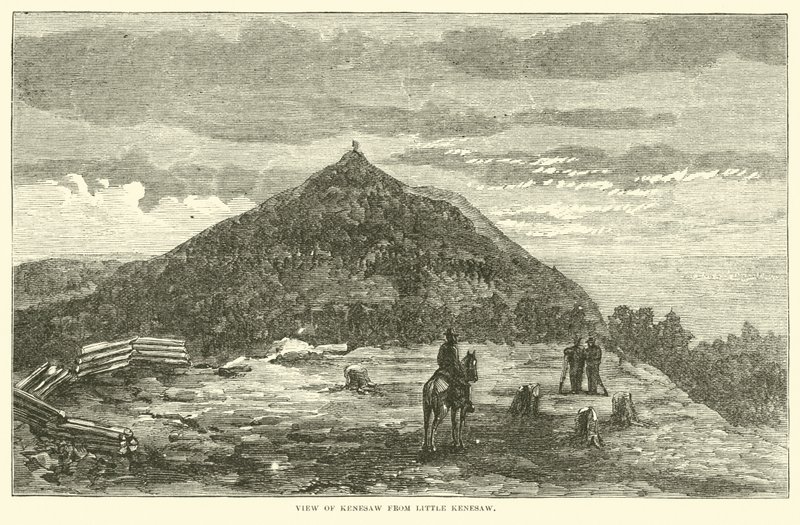 Kenesaw看法从小Kenesaw，1864年6月 作者 美国学校