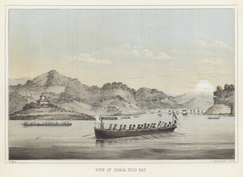 Uraga，Yedo海湾，日本看法 作者 美国学校