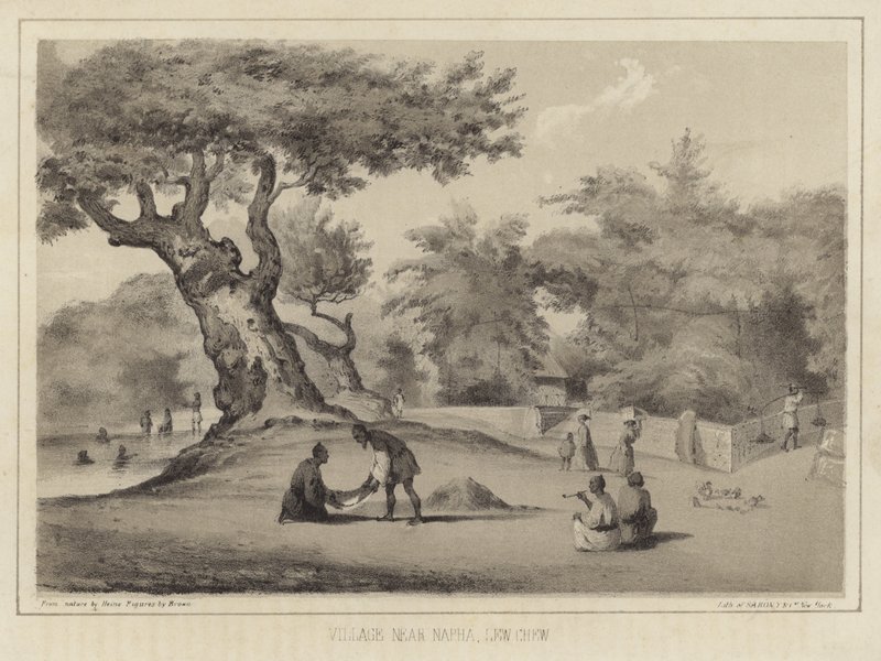 Napha，Lew Chew（琉球群岛）附近的村庄 作者 美国学校