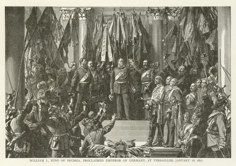 1871年1月18日，普鲁士国王威廉一世在凡尔赛宫宣布德国皇帝 作者 美国学校