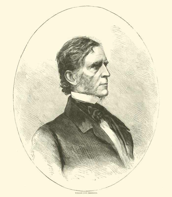 William Pitt Fessenden，1865年4月 作者 美国学校