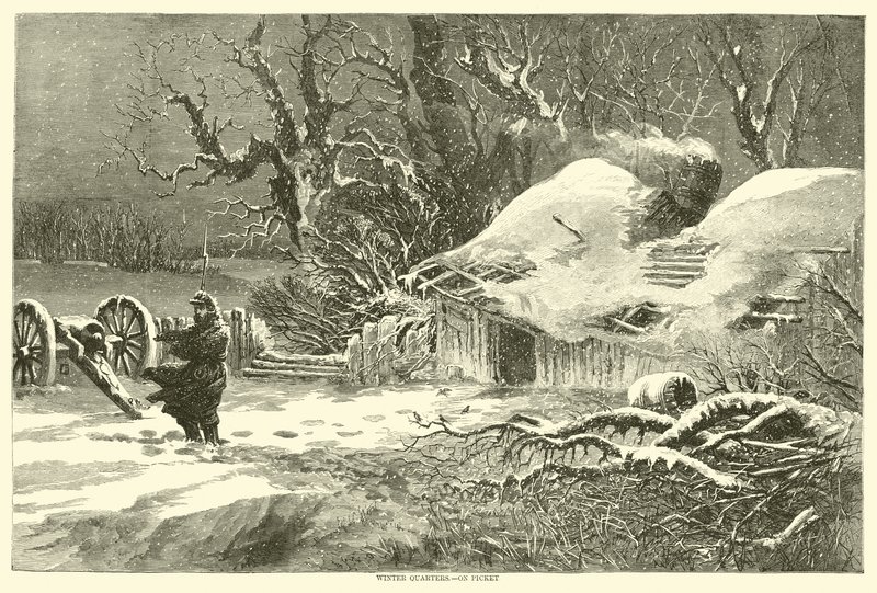 1864年2月，在Picket，Winter Quarters 作者 美国学校