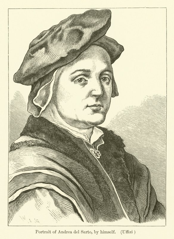 Self-portrait of Italian painter Andrea del Sarto (engraving) 作者 安德里亚·德尔（后）萨托