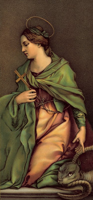 St Margherita（chromolitho） 作者 安德里亚·德尔·萨托（Andrea del Sarto）