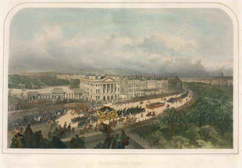 游行通过Apsley House，海德公园角，皮卡迪利，伦敦 作者 安德鲁·麦克卢尔