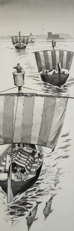 腓尼基人（纸上水粉画） 作者 安格斯·麦克布莱德