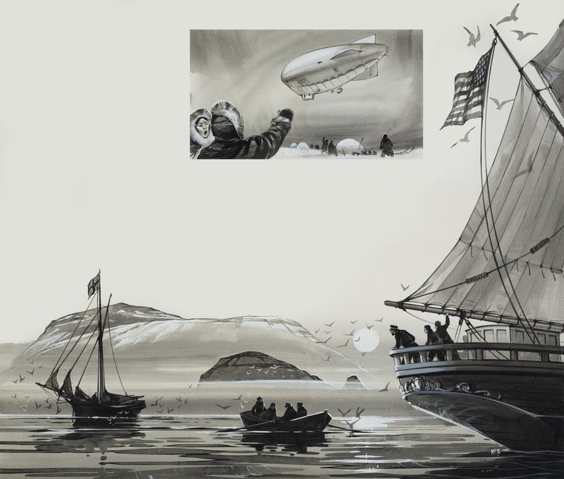 罗尔德-阿蒙森（1872-1928）（纸上水粉画） 作者 安格斯·麦克布莱德