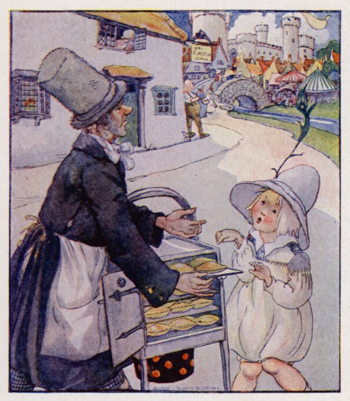 Nursery rhyme: Simple Simon Met A Pie-Man (colour litho) 作者 安妮（之后）安德森