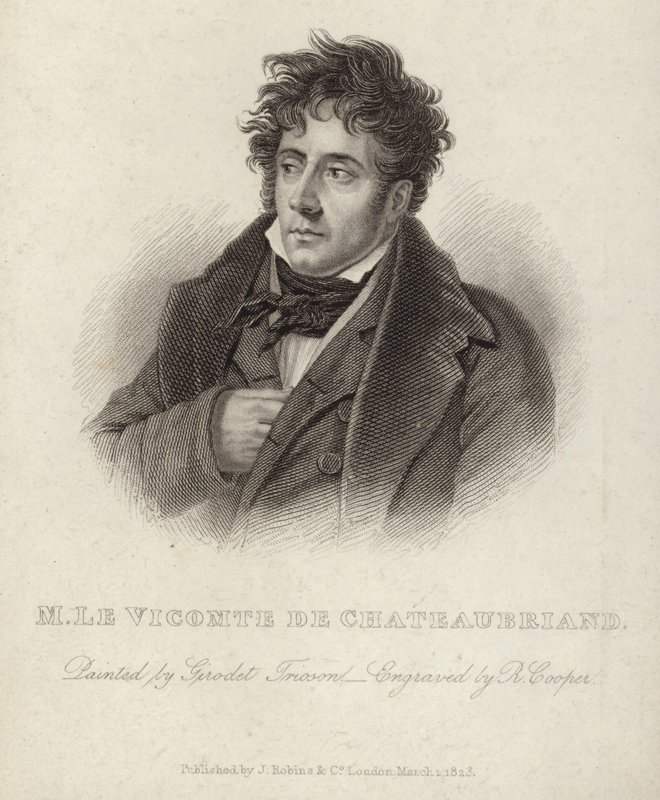 Chateaubriand子爵的画像 作者 安妮·路易斯·吉罗代德·鲁西·特里森