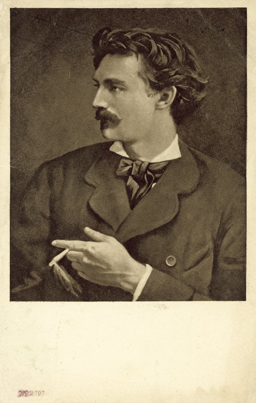 德国艺术家Anselm Feuerbach的自画像 作者 安塞姆·费尔巴哈