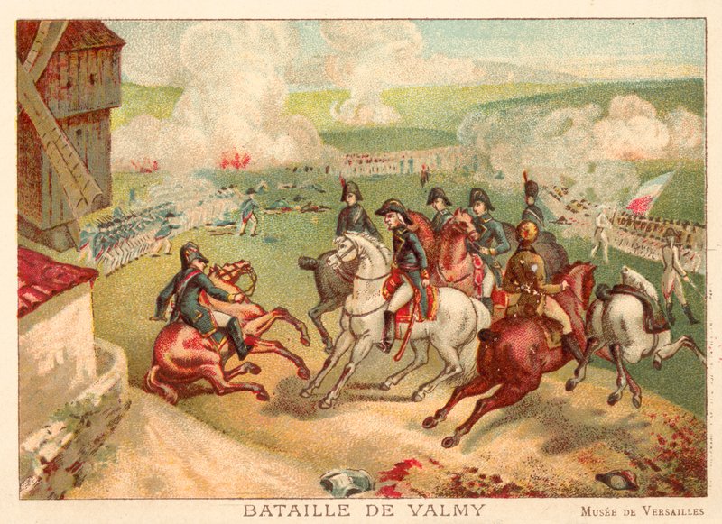 法国瓦尔米战役，1792年（chromolitho） 作者 安东尼·查尔斯·贺拉斯·韦尔内
