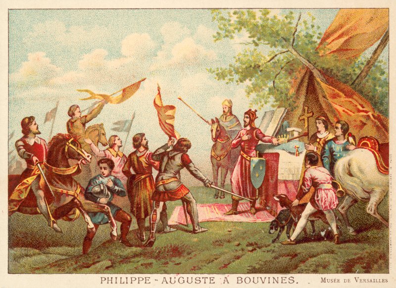 法国的Philip Augustus，Bouvines，1214（chromolitho） 作者 安东尼·查尔斯·贺拉斯·韦尔内