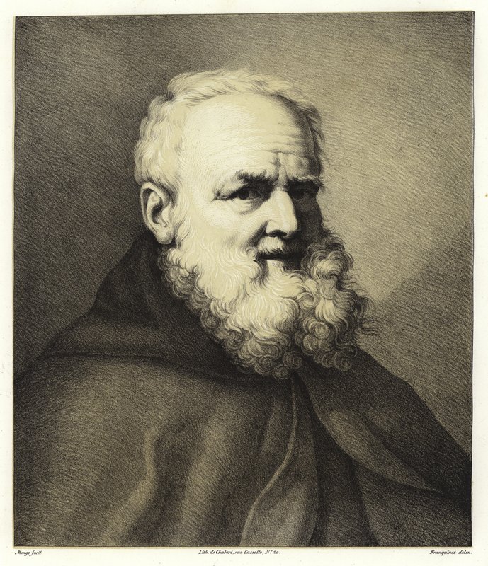 一个大胡子男人的肖像 作者 安东·拉斐尔·蒙斯（Anton Raphael Mengs）