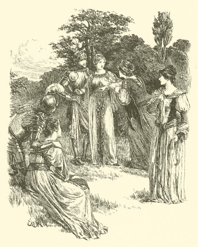 The Legend Of Britomart, The Golden Girdle Awarded (engraving) 作者 亚瑟·乔治·沃克