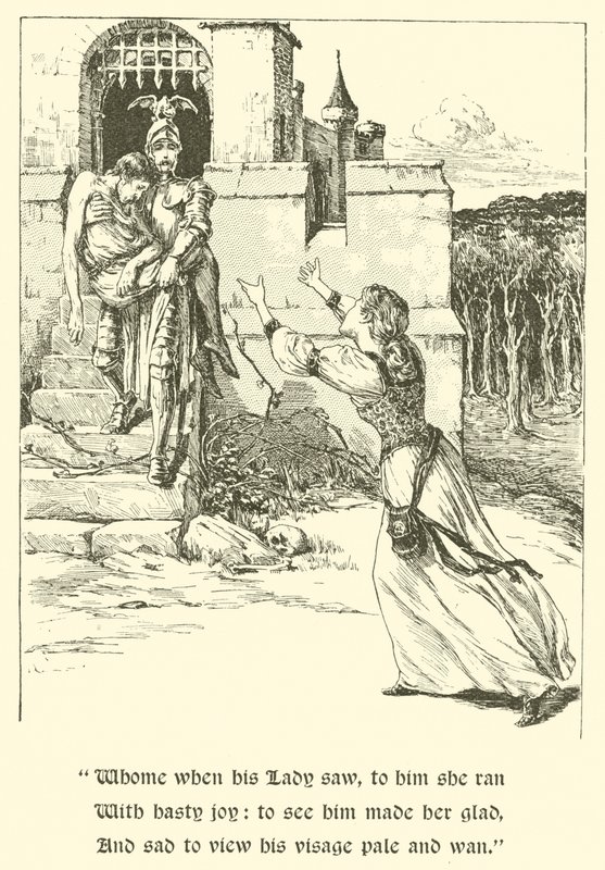 The Red Cross Knight, The Wondrous Bugle (engraving) 作者 亚瑟·乔治·沃克