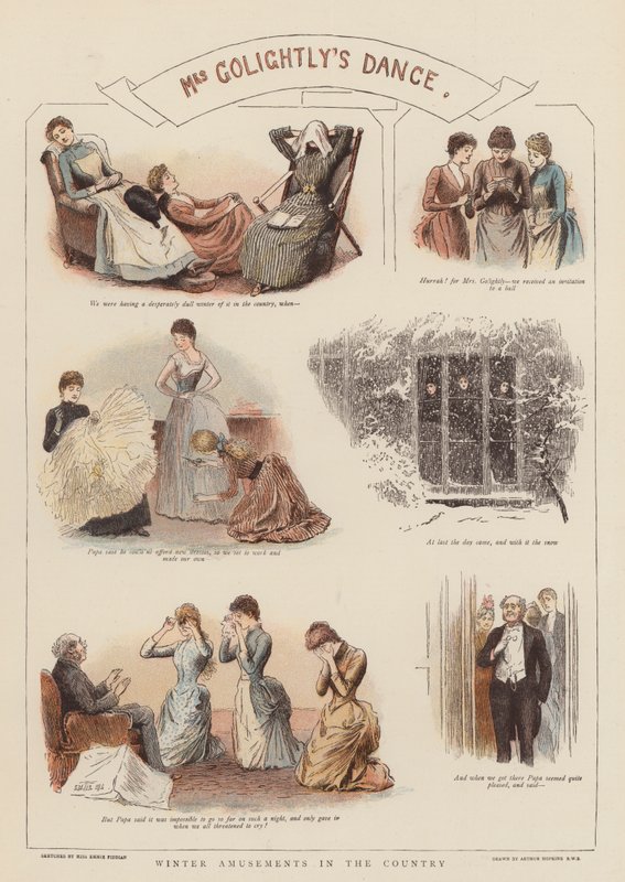 Golightly夫人的舞蹈（chromolitho） 作者 亚瑟·霍普金斯
