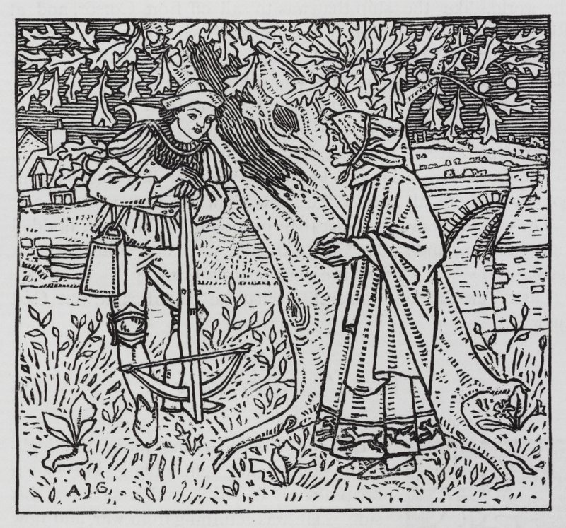 安徒生：火柴盒（石版画 作者 亚瑟·约瑟夫·加斯金