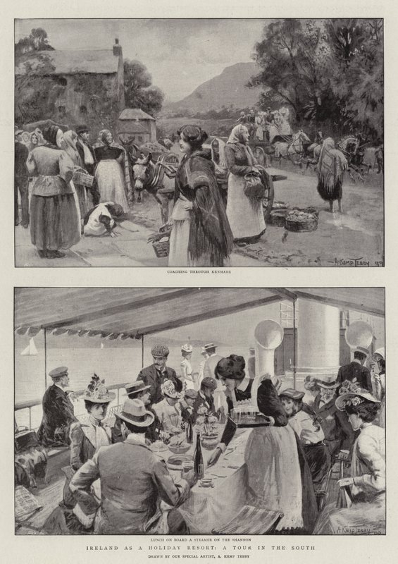 爱尔兰度假胜地，南部之旅 作者 亚瑟·肯普·特比（Arthur Kemp Tebby）