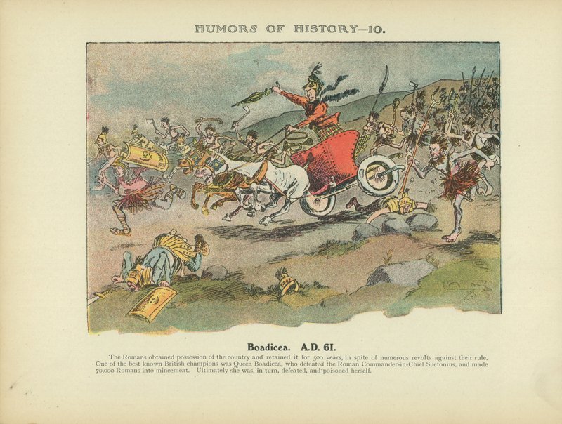 Boadicea.公元 61 年（彩色石版画） 作者 阿瑟·莫兰德