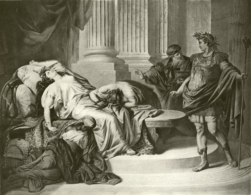 Augustus Caesar和Cleopatra（凹版印刷） 作者 奥古斯特·冯·赫克尔