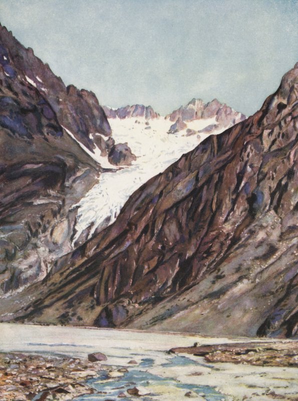 法国：白冰川佩尔沃山（彩色石版画） 作者 奥古斯特·杰拉丁（Auguste Gerardin）