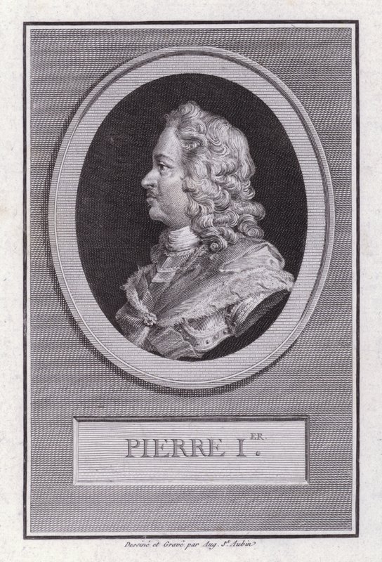 Peter the Great, Tsar of Russia (engraving) 作者 奥古斯丁·德·圣奥宾