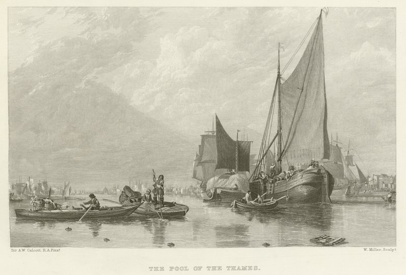 The Pool of The Thames (engraving) 作者 奥古斯都·沃尔·卡特科特