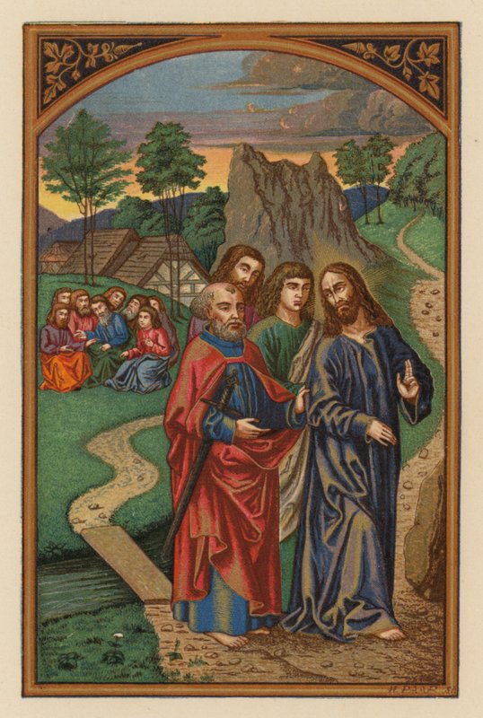 Jesus in mont Olivarum egressus (chromolitho) 作者 奥地利学派